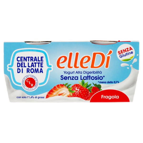 Centrale del Latte di Roma elleDì Yogurt Alta Digeribilità Senza Lattosio* Fragola 2 x 125 g