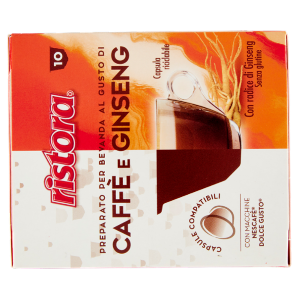 ristora Caffè e Ginseng Capsule Compatibili con Macchine Nescafè Dolce Gusto 10 x 17 g