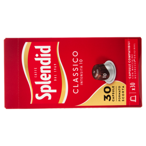 Splendid Classico 10 - 30 Capsule Caffè Compatibili con Macchine Nespresso*® Original 156g