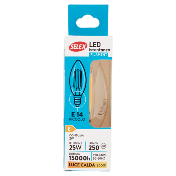 Selex Lampadina Led SMD Mini Oliva E14 2W