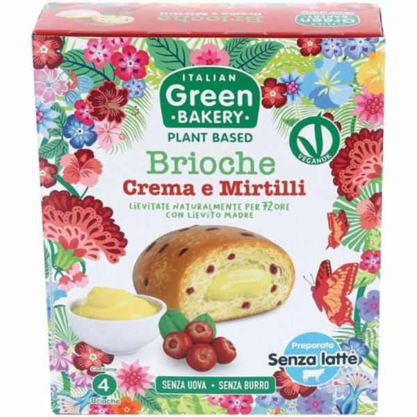 Fraccaro Brioche Plant Based Crema e Mirtilli 4 Pezzi 180g