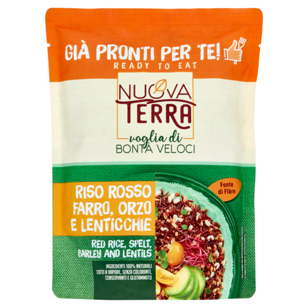 Nuova Terra Già Pronti per Te! Riso Rosso Farro, Orzo e Lenticchie 250 g