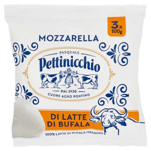 Pettinicchio Mozzarella di Latte di Bufala 3 x 100 g