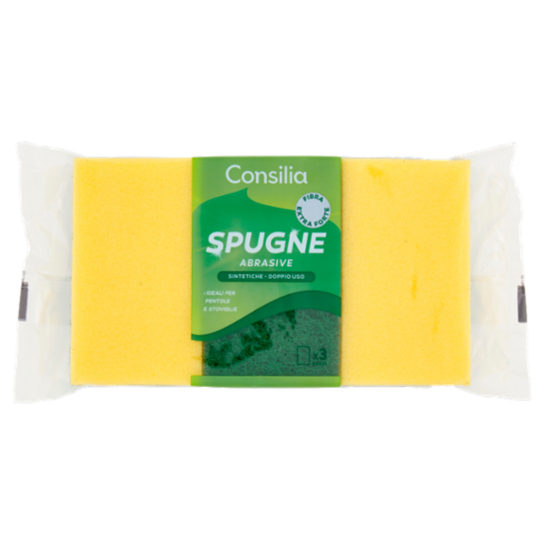 Consilia Spugne Abrasive Doppio Uso 3 pezzi
