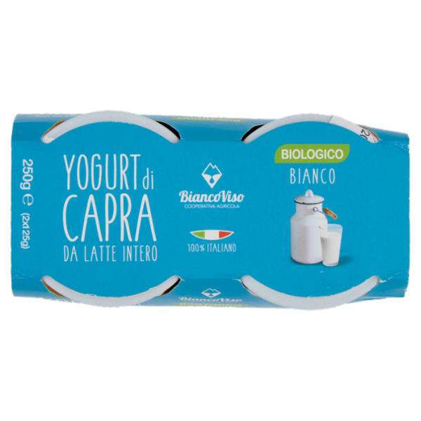 BiancoViso Yogurt di Capra Biologico Bianco 2 x 125 g