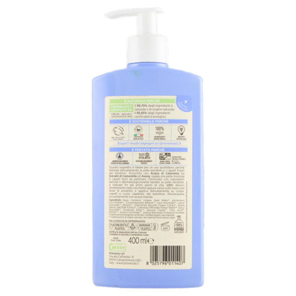 I Provenzali Bio Bagnetto Biologico Corpo e Capelli 400 ml