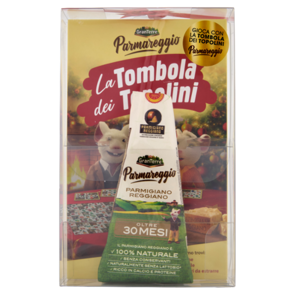 Parmareggio la Tombola dei Topolini Parmigiano Reggiano DOP Oltre 30 Mesi 200 g + Tombola