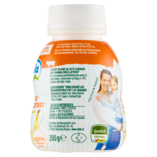 mila Yogurt Drink Senza Lattosio* Banana 200 g