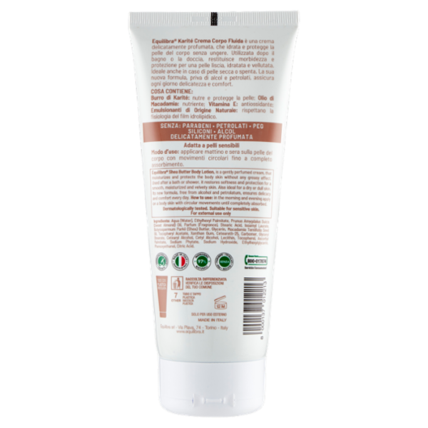 equilibra Karité Crema Corpo Fluida Nutriente 200 ml