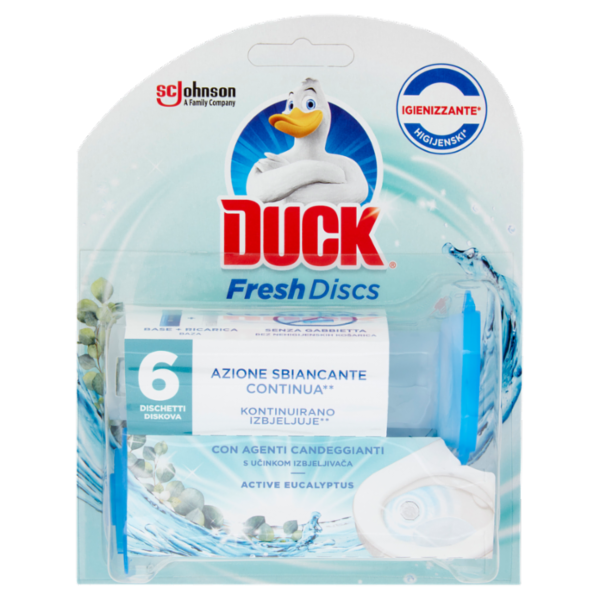 Duck Fresh Discs - Base per Dischi Gel Igienizzanti WC, Fragranza Eucalipto, 36ml