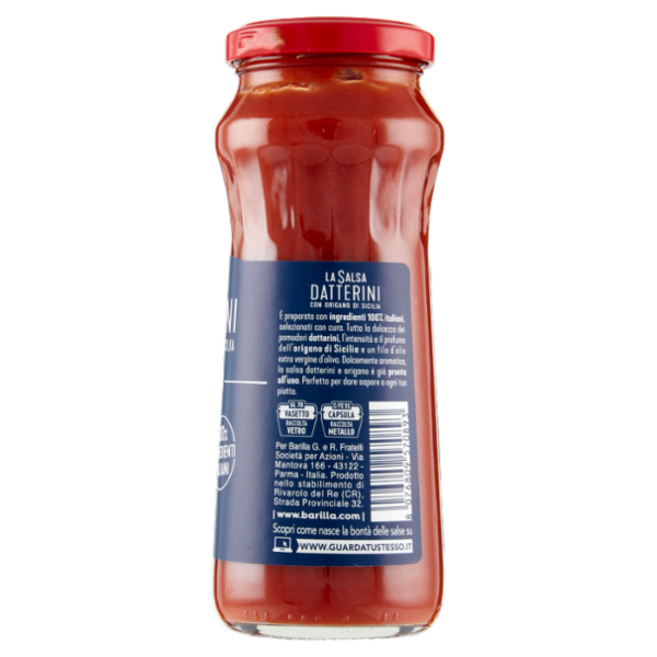 Barilla Salsa Pronta Datterini e Origano 100% ingredienti italiani 300g