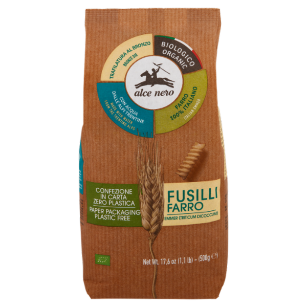 alce nero Fusilli Farro 500 g