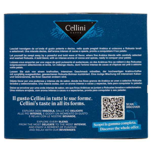Cellini Caffè Ristretto espresso intrepido 10 Capsule Compatibili 75 g