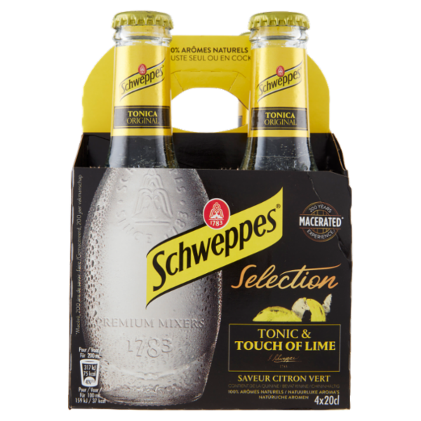 Schweppes Selection Tonic & Touch of Lime 4 x 20 cl