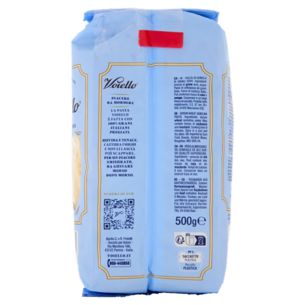 Voiello Pasta La Pasta Mista N°126 Grani 100% Italiani Trafilata Bronzo 500g