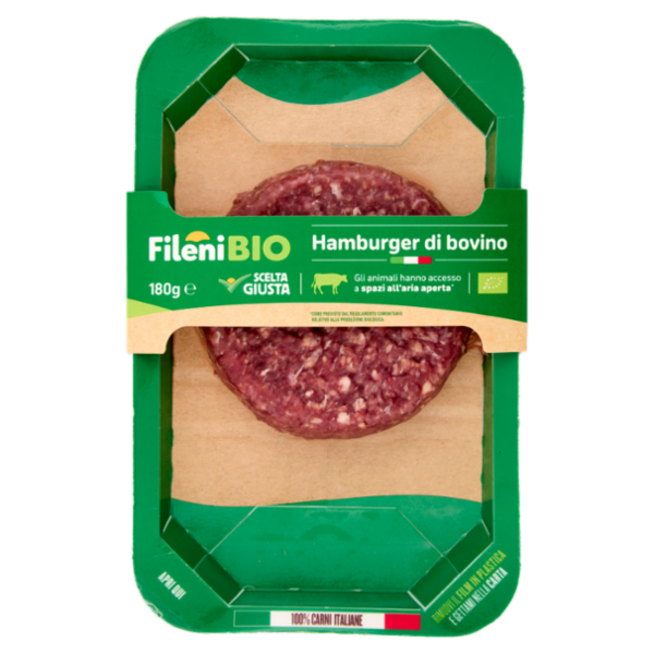 Fileni Bio Hamburger di bovino 0,180 kg