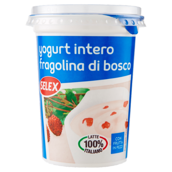 Selex Yogurt Intero Fragola con Frutta in Pezzi 500 g