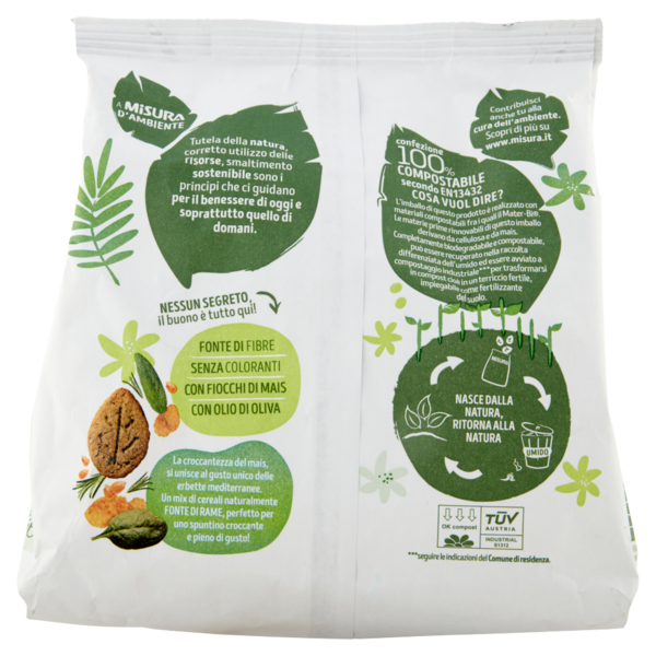 Misura Natura Ricca Snack Croccanti con Mais e Erbe Aromatiche 7 x 32 g
