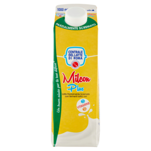 Centrale Del Latte Di Roma Milcon Plus Latte Parzialmente Scremato Con Fermenti Lattici Vivi 1000 Ml