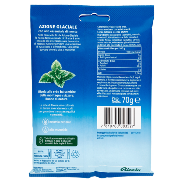 Ricola Azione Glaciale Menta Forte 70 g