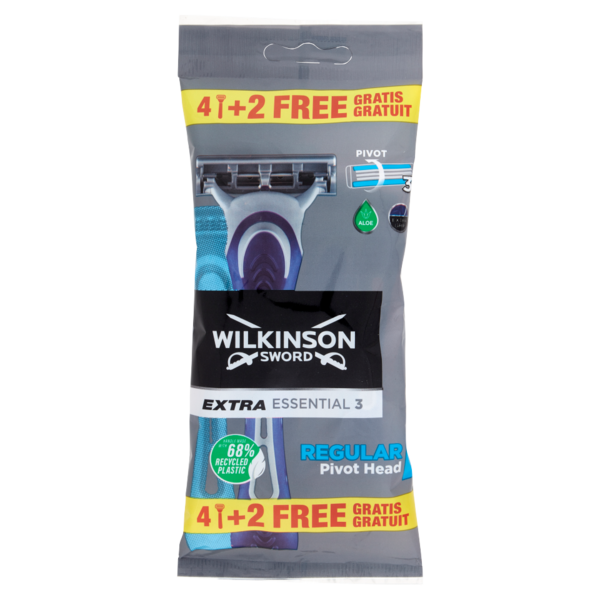 Wilkinson Sword Rasoio usa&getta Extra Essential 3 Regular 4+2 pz