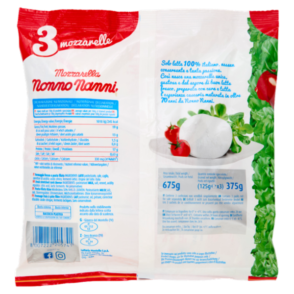 Nonno Nanni Mozzarella 3 x 125 g