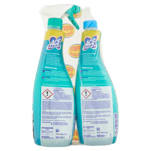 Ace Candeggina Più Gentile +Oxygen + Ricarica 2 x 650 ml
