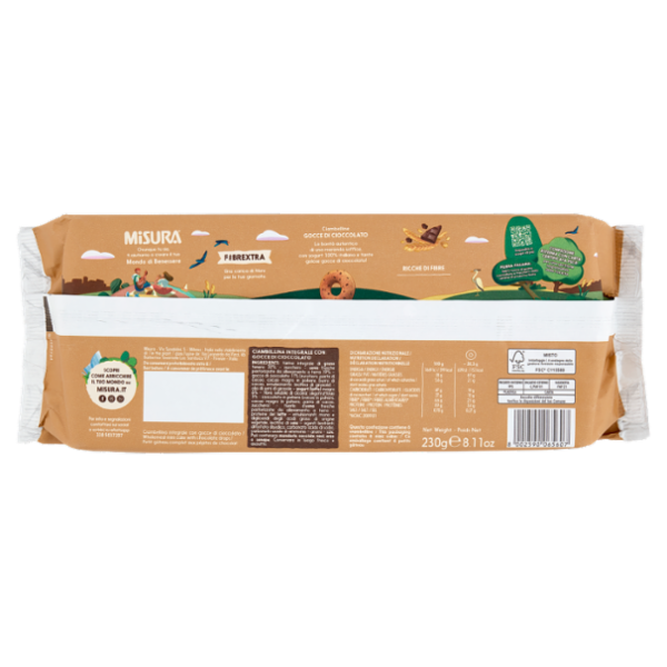 Misura Fibrextra 6 Ciambelline Gocce di Cioccolato 230 g