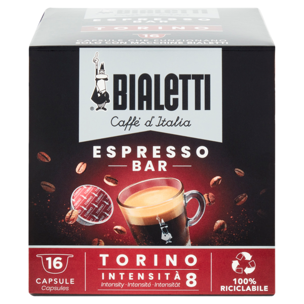 Bialetti Caffè d'Italia Espresso Bar Torino 16 Capsule 112 g