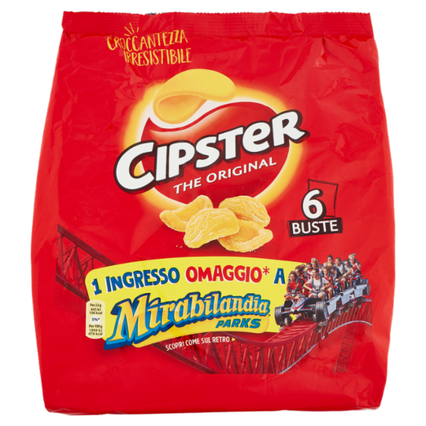 Cipster The Original Chips di Patate Multipack x6 - 132g
