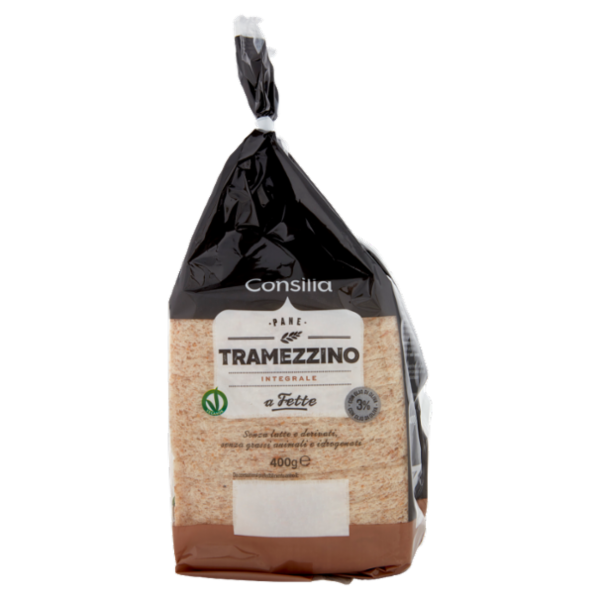 Consilia Pane per Tramezzini Integrale con Olio di Oliva 400 g