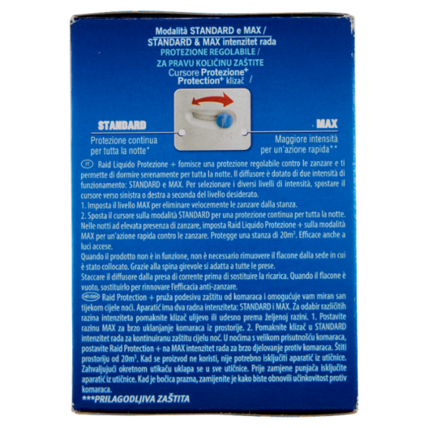 Raid Liquido Elettrico Protezione +, Confezione da 1 Base e 1 Ricarica 60 Notti, 36 ml