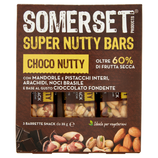 Somerset Super Nutty Bars Choco Nutty Barrette Snack 3 x 35 g