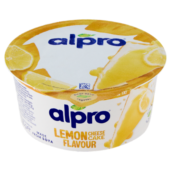 Alpro Alternativa Vegetale allo Yogurt, Gusto Lemon Cheesecake, Fonte di Calcio,Basso in grassi,135g