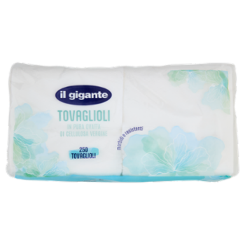 IL GIGANTE Tovaglioli In Pura Ovatta Di Cellulosa Vergine 250 Pz