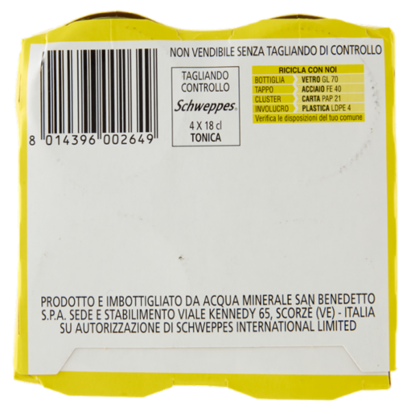 Schweppes Tonica OW 4 x 0,18 L