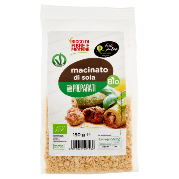Terranostra Vegan Linea Preparati macinato di soia Bio 150 g