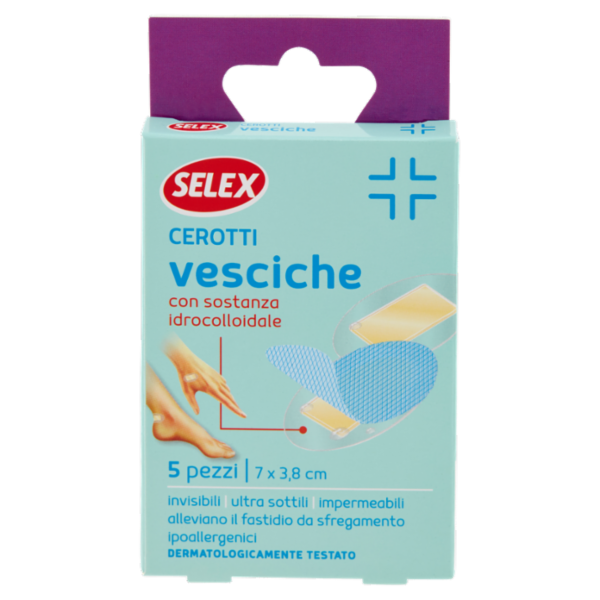 Selex Cerotti per Vesciche Monoformato 7x3,8 cm 5 pezzi