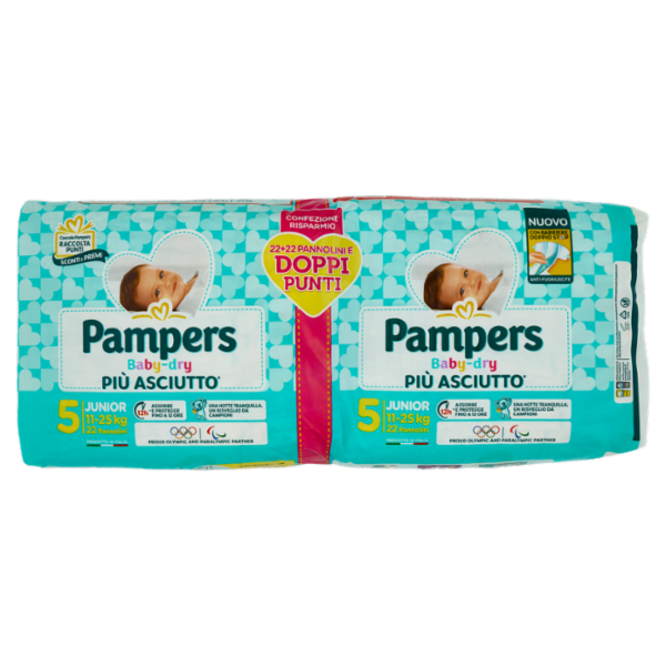 Pampers Baby-dry Junior 22 + 22 pz