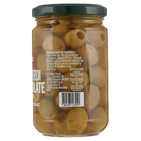 Selex Olive Verdi Denocciolate in Salamoia 300 g