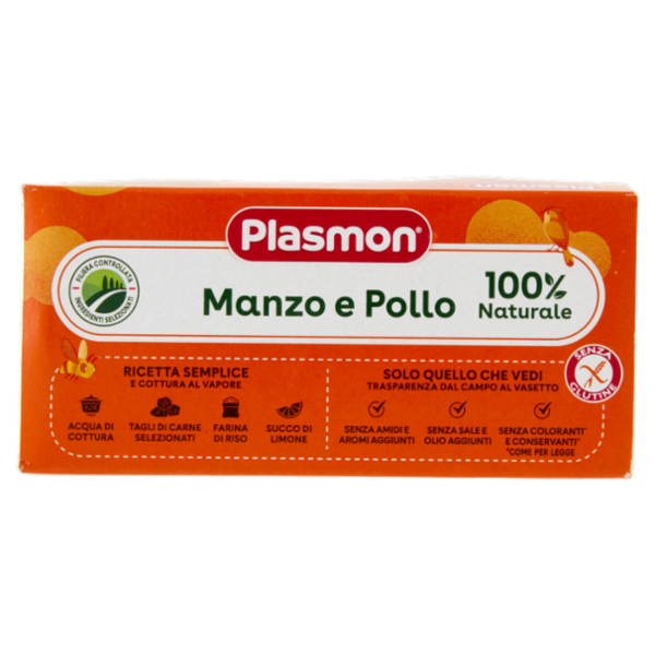 Plasmon Omogeneizzato Manzo e Pollo con cereale 2 x 80 g