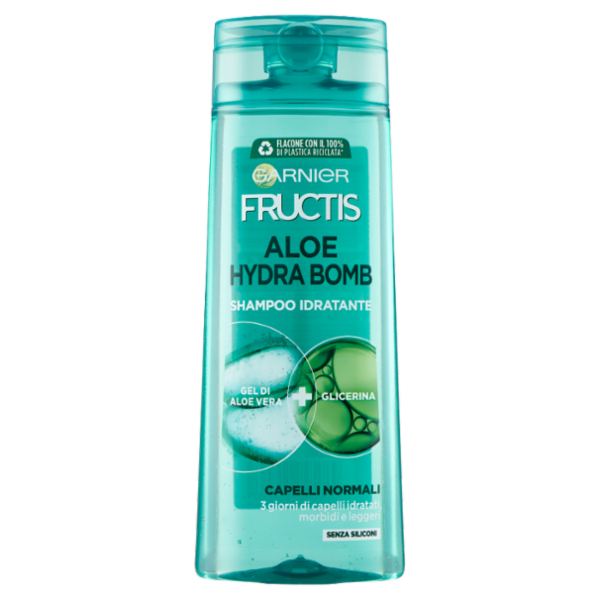 Garnier Shampoo Fructis Aloe Vera Hydra Bomb, per Capelli Normali, Idratati e Leggeri, 250 ml