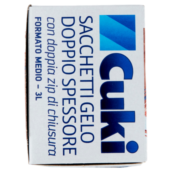 Cuki Congela Sacchetti Gelo Doppio Spessore Formato Medio - 3L- 27 x 24 cm 10 pz