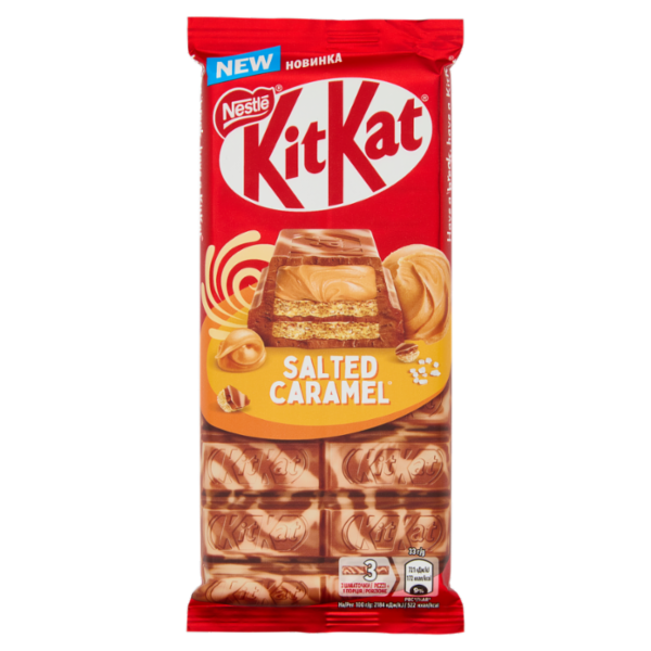 KITKAT Caramello Salato Tavoletta Wafer ricoperta di Cioccolato 99g