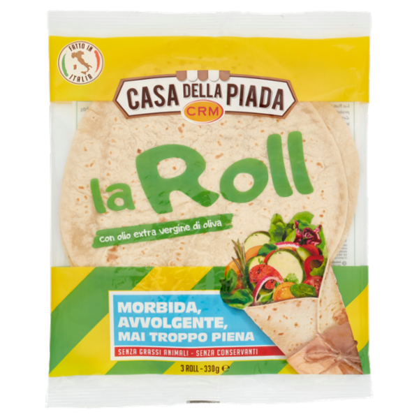 Casa della Piada la Roll con olio extra vergine di oliva 3 Roll 330 g