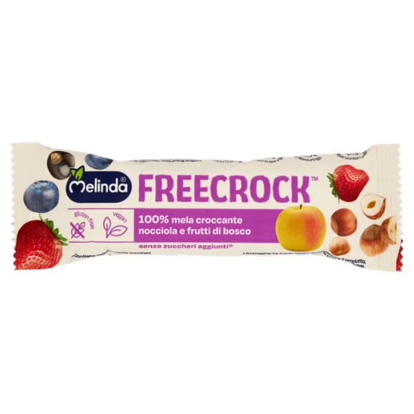 Melinda Freecrock 100% mela croccante nocciola e frutti di bosco 18 g