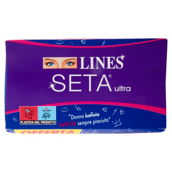Lines Seta ultra Assorbenti Notte con Ali 60 pz