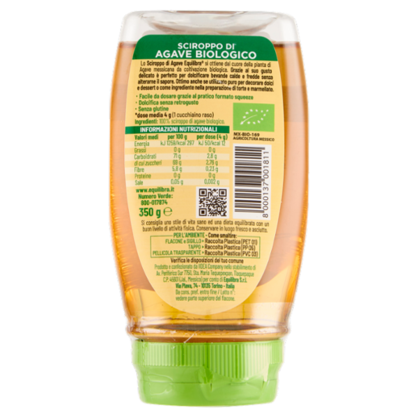 equilibra Sciroppo di Agave Bio 350 g