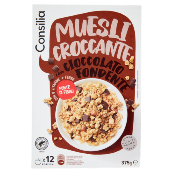 Consilia Muesli croccante con Cioccolato Fondente 375 g