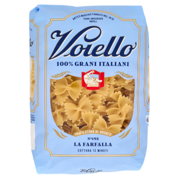 Voiello Pasta La Farfalla N°192 grani 100% italiani Trafilata bronzo 500g
